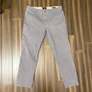Dockers Men's Gray Chinos Slim/Coupe Sz 36x39 Pockets Casual Work Office Belt